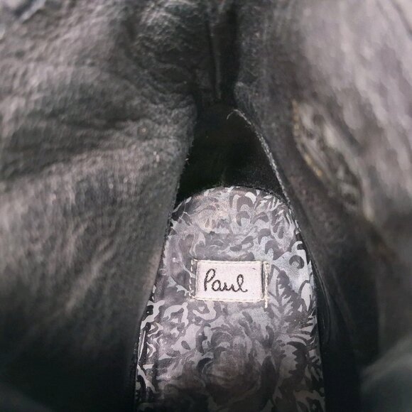 Paul Smith Red Ear Boots Mens Size 7 Black Leather Lace Up Goodyear Welted Work - Picture 11 of 13